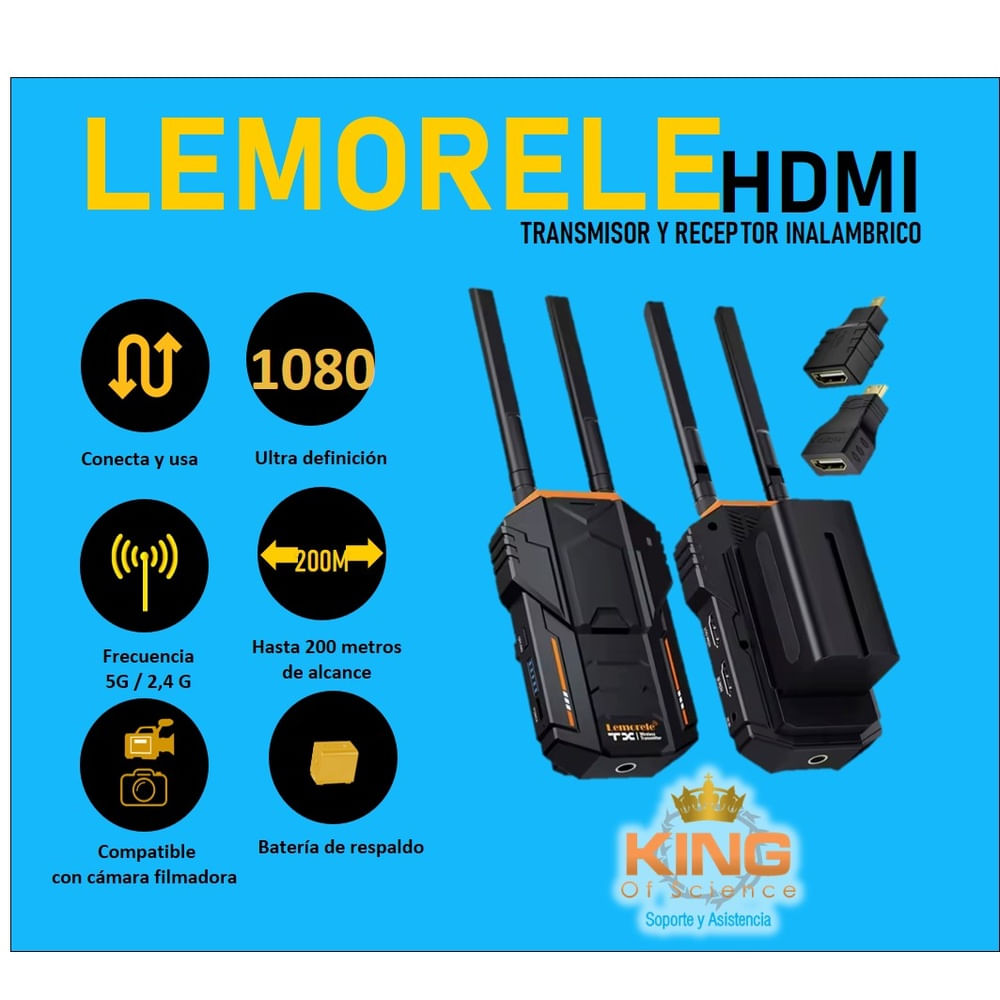 TRANSMISOR Y RECEPTOR INALAMBRICO HDMI R100