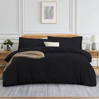 Funda Plumón Clásica Orma Hogar Negro 200 Hilos Algodón Pima 1 Plaza