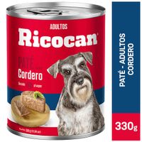 Alimento Húmedo para Perro RICOCAN Adulto Sabor Cordero Lata 330g