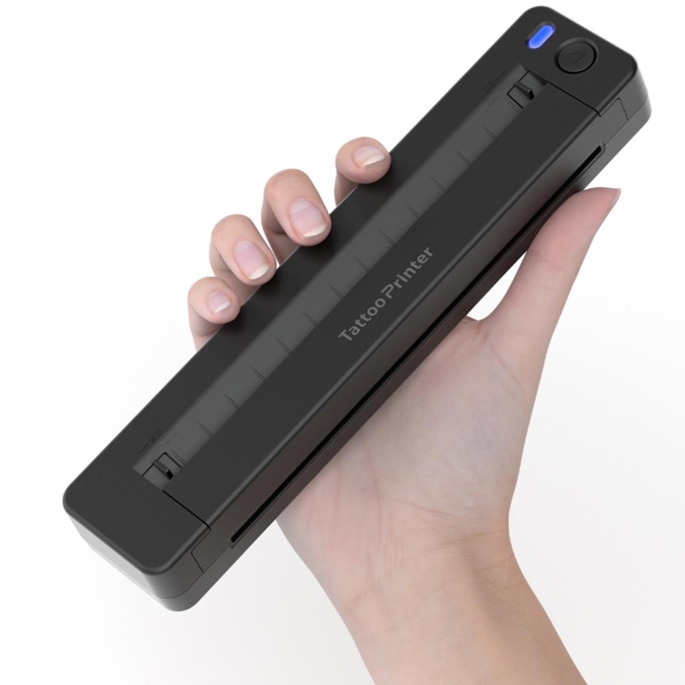 Impresora portátil A4 Bluetooth tattoo papel tatuaje papel térmico 210mm A49 color negro
