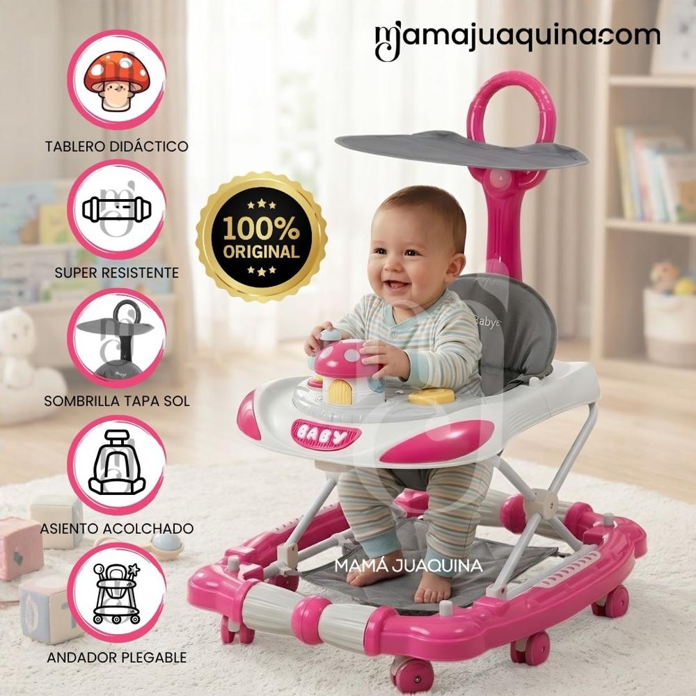 Andador con Tablero Didáctico DONO Edición Limitada Dark Pink