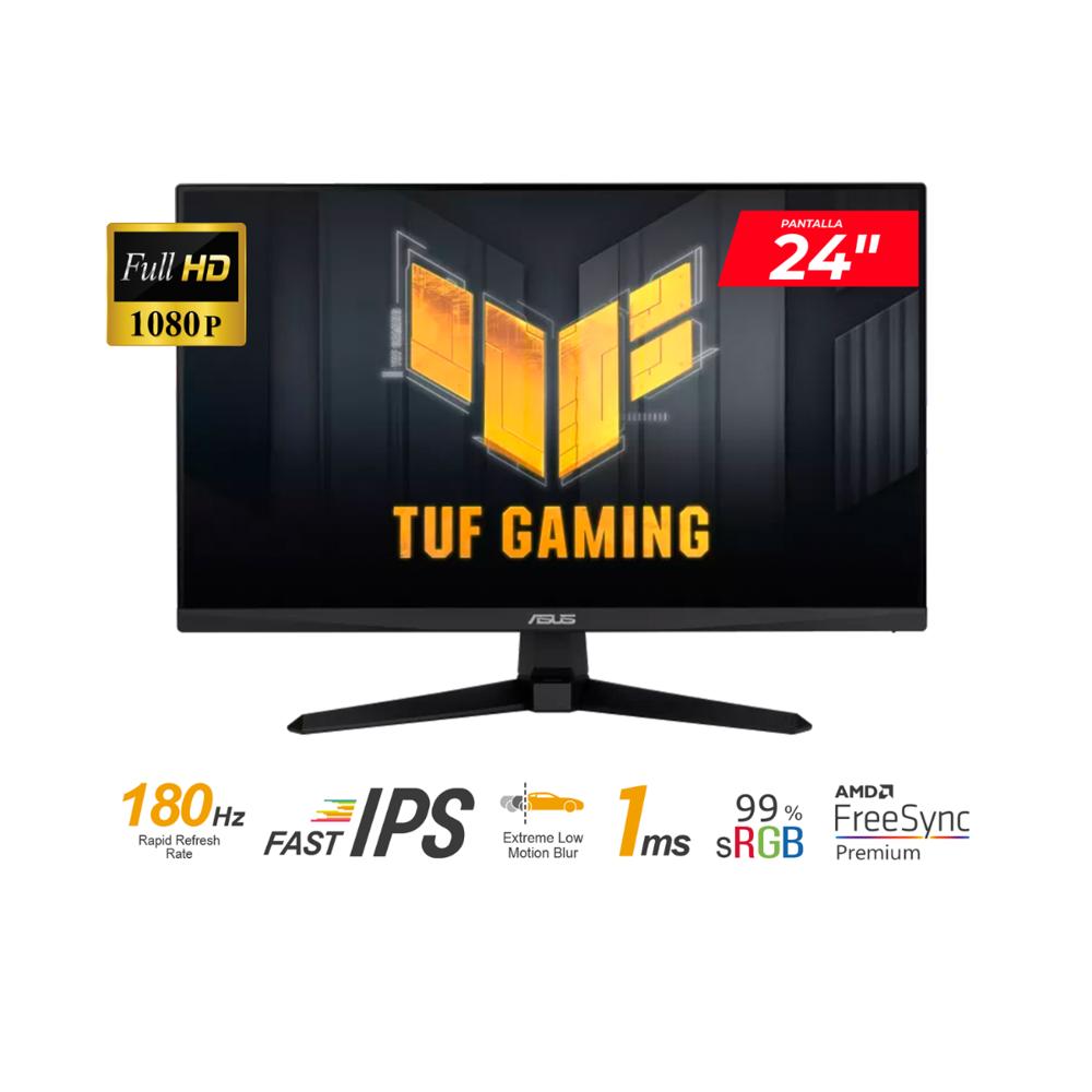 MONITOR ASUS TUF GAMING VG249Q3A 24 IPS FHD 1920 x 1080 180HZ 1 MS FREESYNC PARLANTES