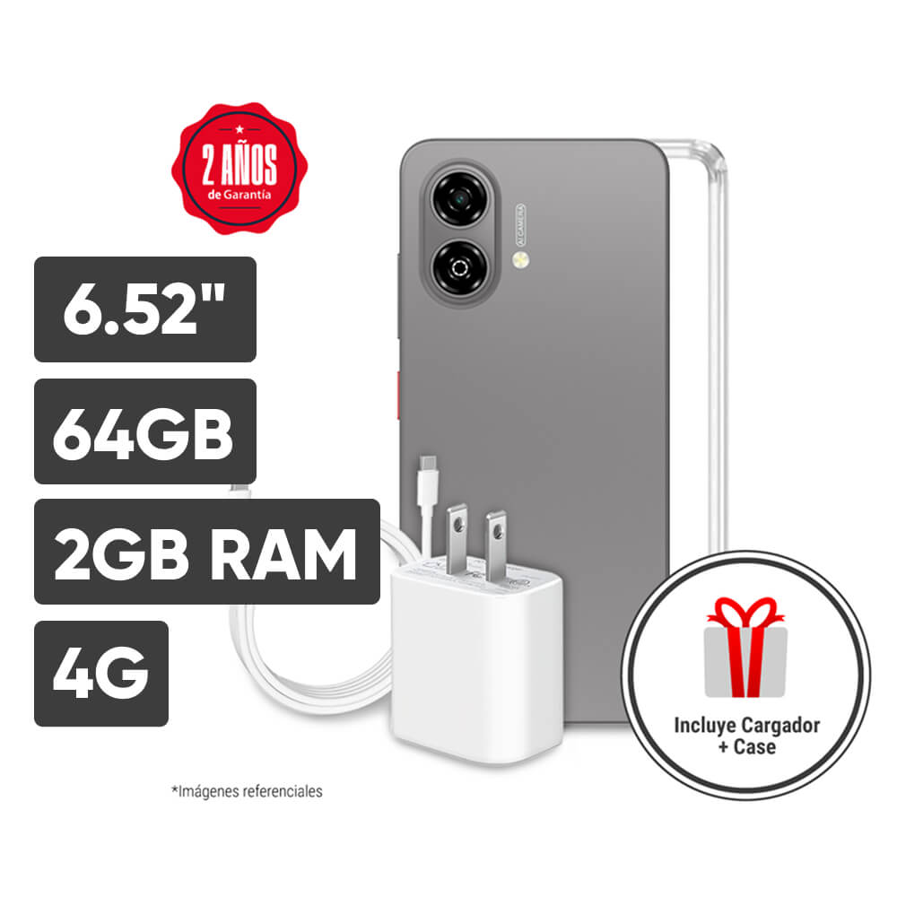 Smartphone ZTE Blade A35e 6.52"" 2GB 64GB 8MP AI Camera Gris