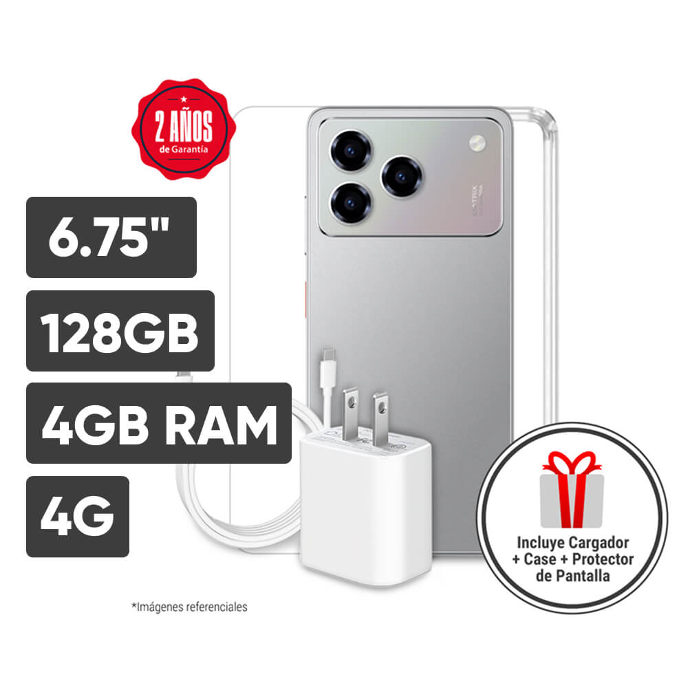 Smartphone ZTE Blade A56 Pro 6.75'' 4GB 128GB 50MP + 0.08MP + 0.08MP Gris