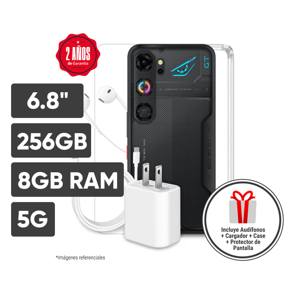 Smartphone ZTE Nubia Neo 5 GT 6.8"" 8GB 256GB 50M+2M Negro