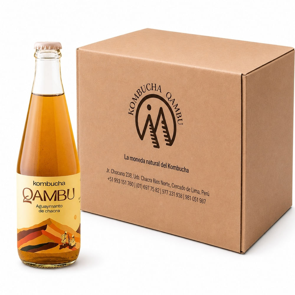 CAJA x15un - KOMBUCHA AGUAYMANTO DE CHACRA BT 350ML