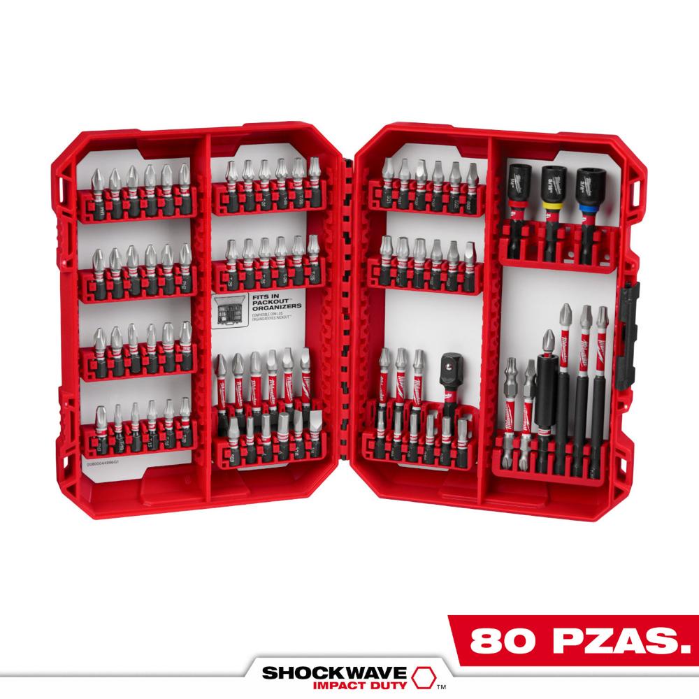 Juego de brocas para destornillador SHOCKWAVE Impact Duty de 80 piezas 48-32-4094