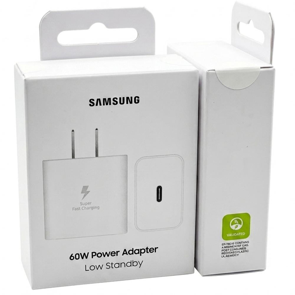 Cargador Samsung 60w Para S26 S25 S24 S23 Carga Rapida Blanco