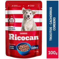 Alimento Húmedo para Perro RICOCAN Cachorro Sabor Cordero Pouch 100g