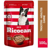 Alimento Húmedo para Perro RICOCAN Adulto Sabor Carne Pouch 100g