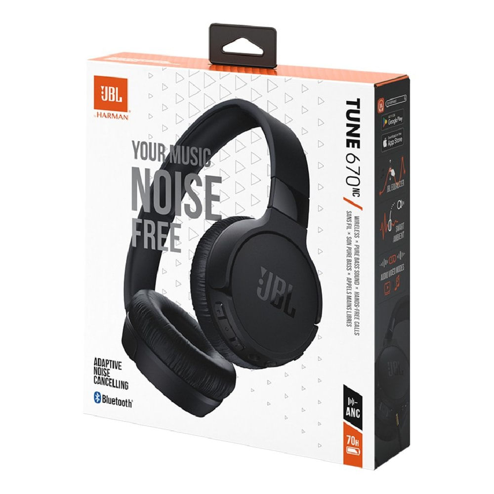 Audífonos JBL Tune 670NC Bluetooth con Cancelación de Ruido y Hasta 70 Horas