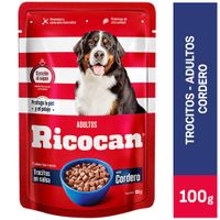 Alimento Húmedo para Perro RICOCAN Adulto Sabor Cordero Pouch 100g