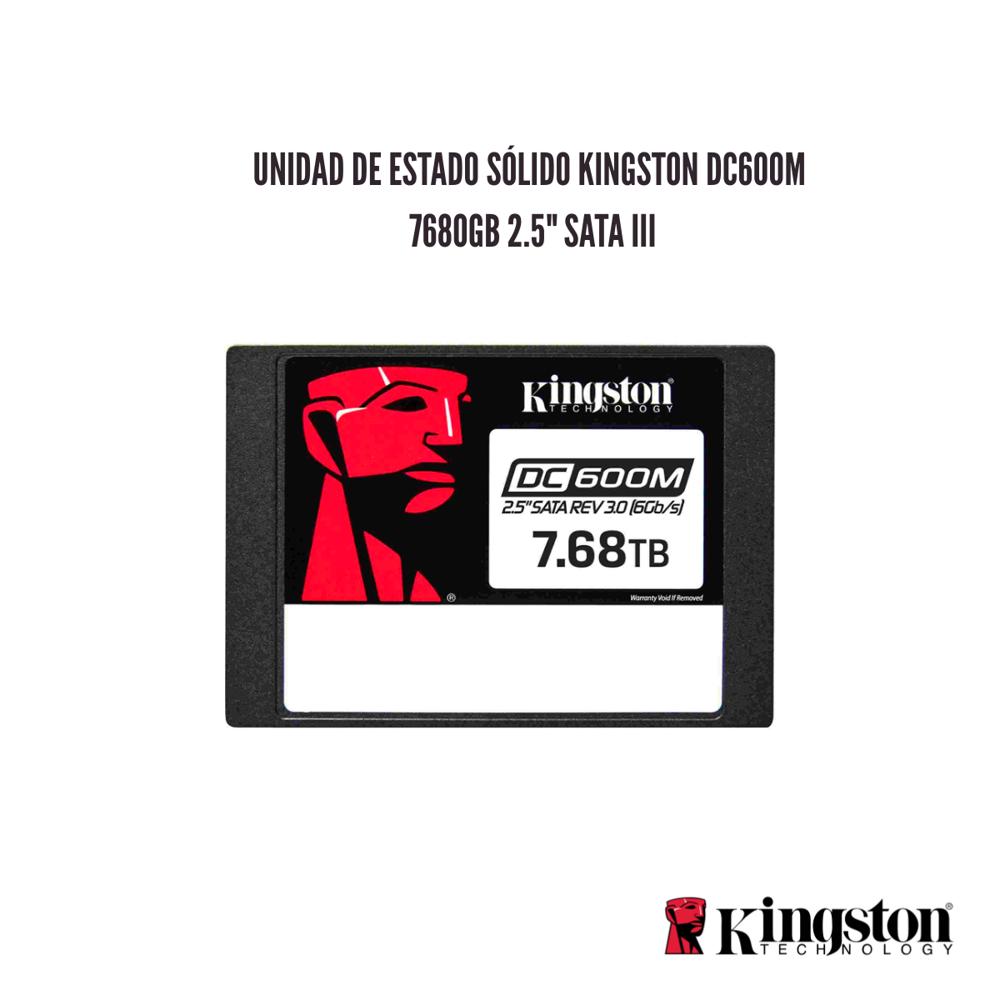 UNIDAD DE ESTADO SOLIDO KINGSTON DC600M 7680GB 2.5 SATA III