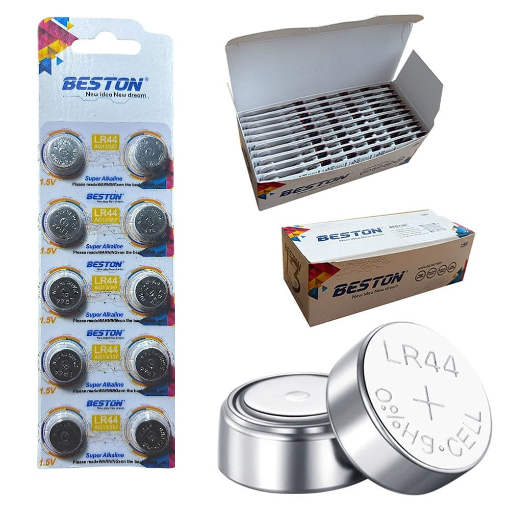 Caja x 20 Blísters x 10 baterias LR44 BESTON AG13 - 357 1.5V pilas boton