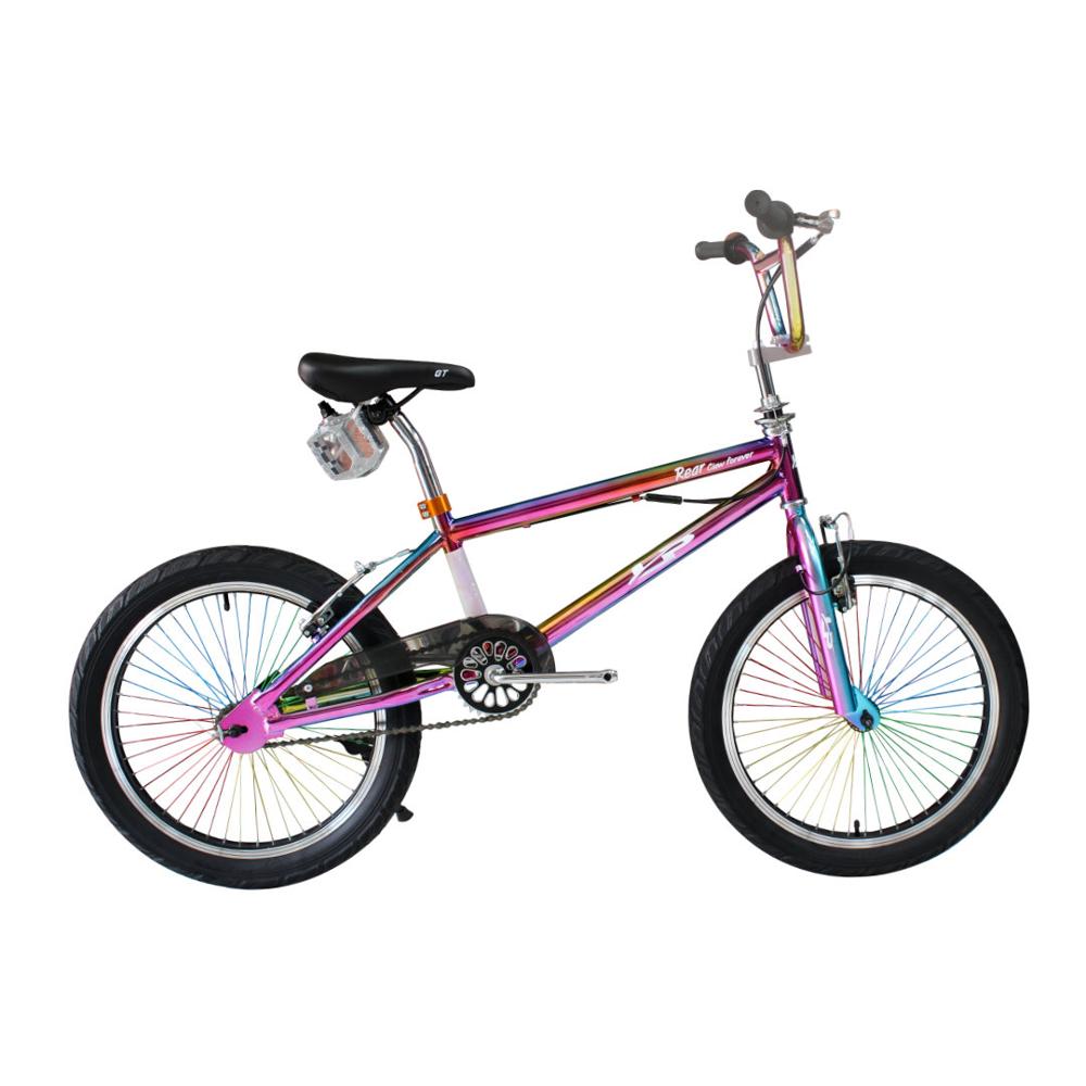 Bicicleta BMX Aro 20 FreeStyle con Timón 360 Grados y Pegs Tornasol