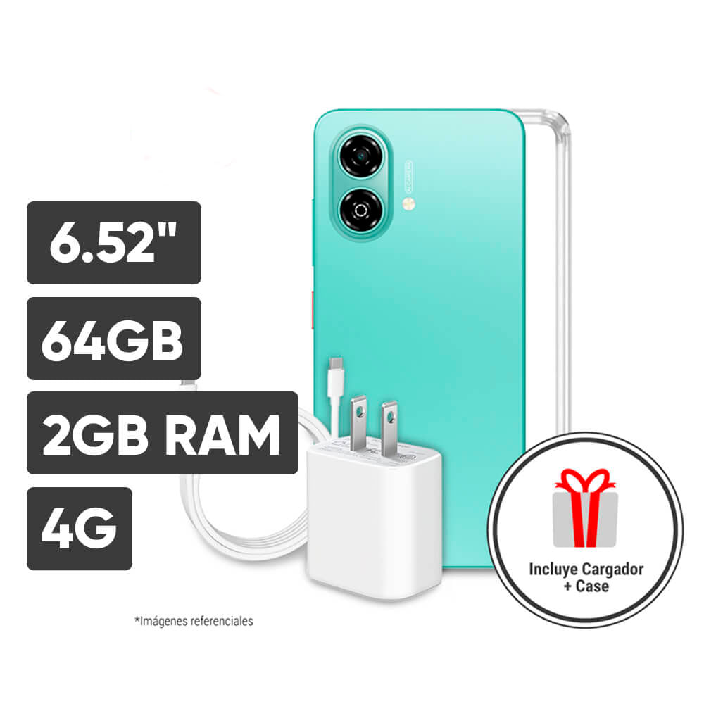 Smartphone ZTE Blade A35e 6.52"" 2GB 64GB 8MP AI Camera Verde