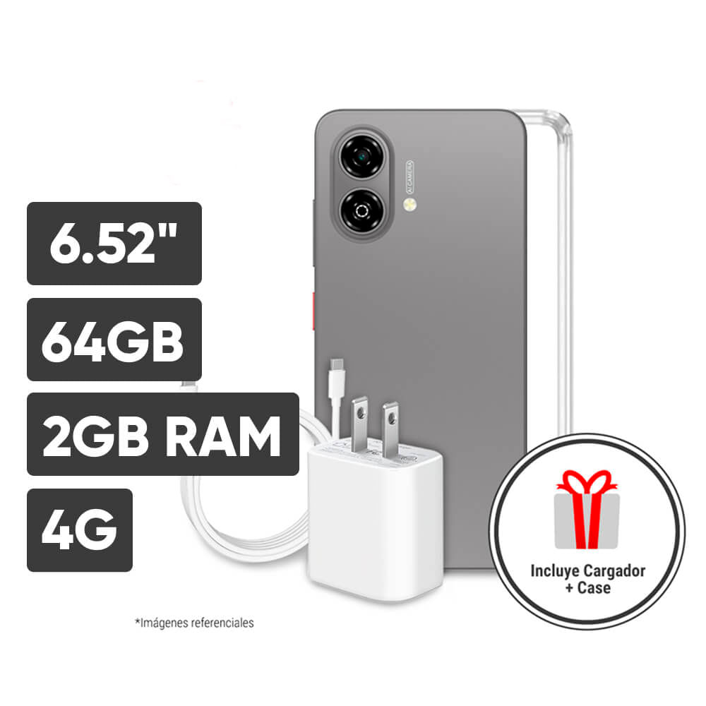 Smartphone ZTE Blade A35e 6.52"" 2GB 64GB 8MP AI Camera Gris