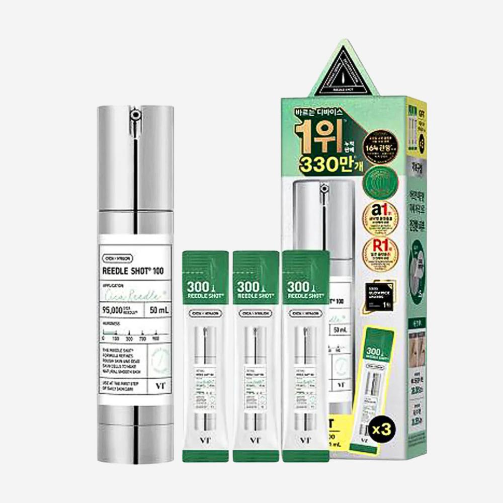 VT COSMETICS Reedle Shot 100 50 ml incluye 3 muestras Reedle Shot 300 1 ml