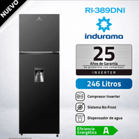 Refrigeradora Top Mount 246 litros Negro Indurama RI-389DNI