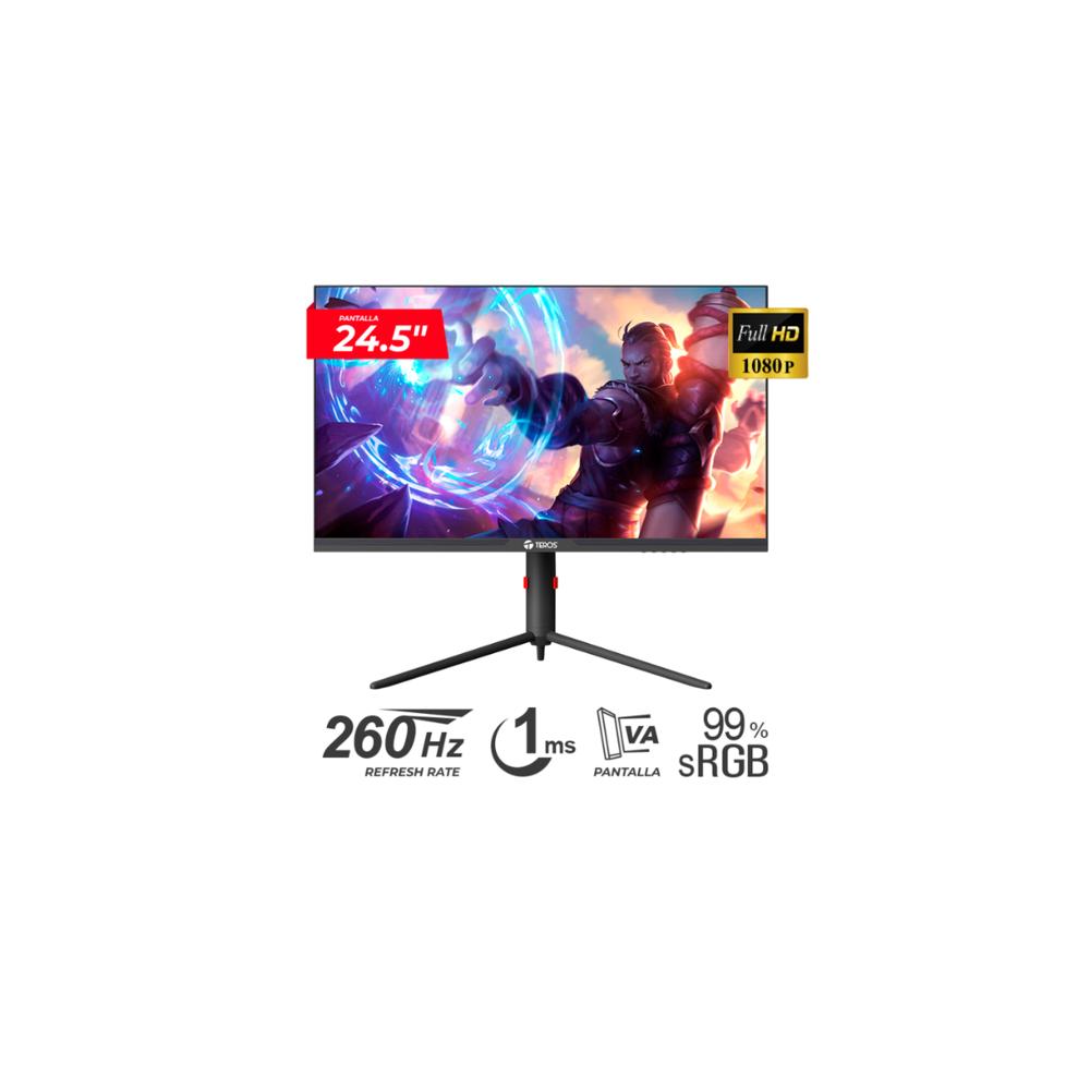 MONITOR GAMING TEROS TE-2472G 24.5 FHD VA 260HZ 1MS FreeSync ERGONÓMICO