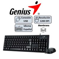 TECLADO GENIUS MOUSE KM-100SE NEGRO