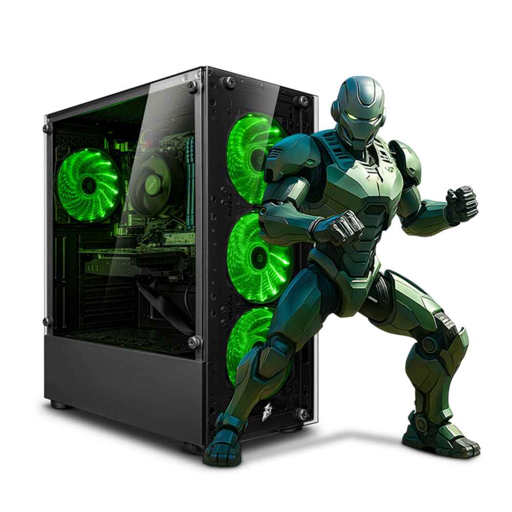 CPU Gamer AMD Ryzen 7 8700G 8gb DDR5 500GB Mipclista ryzen GREEN COMPUTADORA