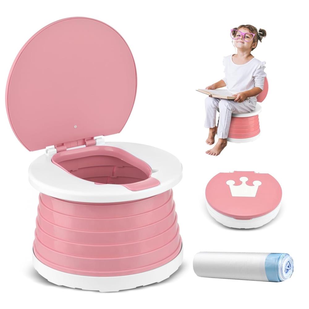 Bacin portatil retractil - Rosado