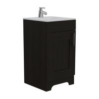 Vanitorio Melamina Tuhome Modelo Barcelona Color Wengue