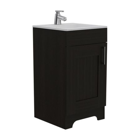 Vanitorio Melamina Tuhome Modelo Barcelona Color Wengue