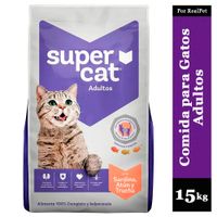 Comida para Gatos Adultos Supercat Sardina Atún Trucha 15 kg