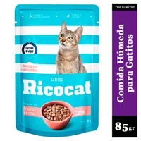 Comida Húmeda para Gatito Ricocat Trocitos Carne 85gr