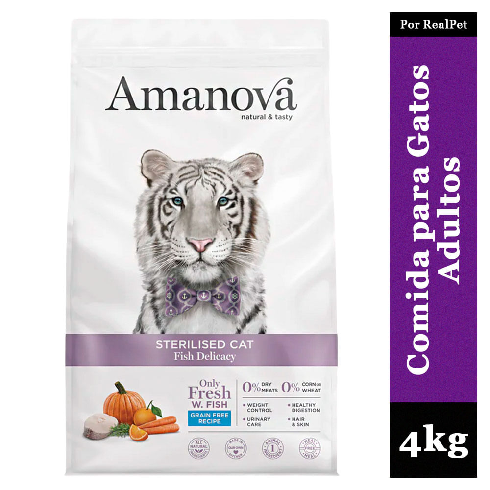Comida para Gato Esterilizado Amanova Fish Delicacy 4kg