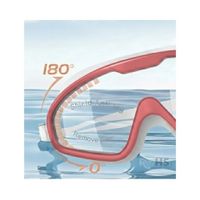 Lentes de Natación con Protección UV y Tapones de Oído Color rojo pastel