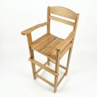 Silla de Comer para  Niños Altas en   Madera Color Natural