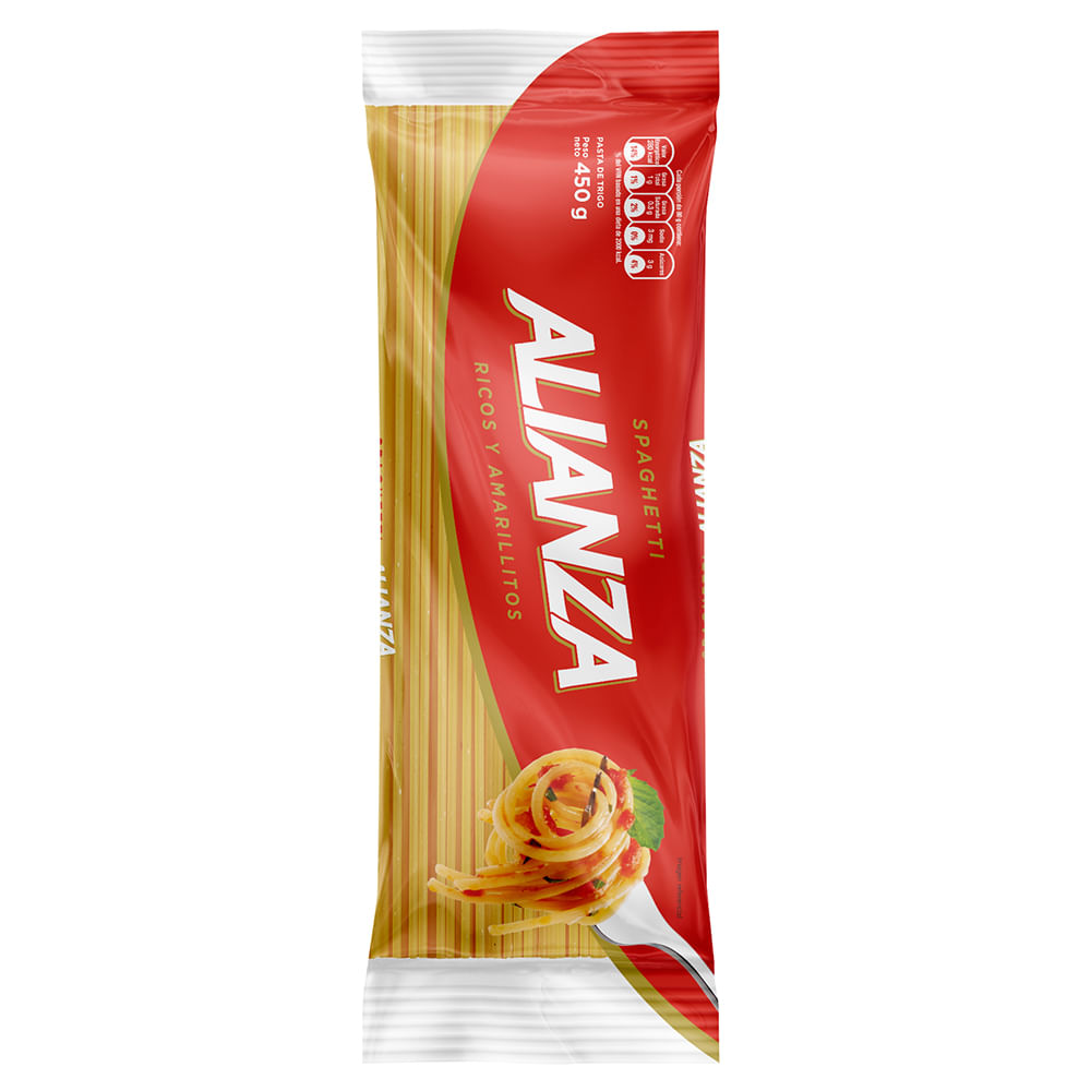 Fideos Spaghetti ALIANZA Bolsa 450g