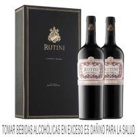 Pack Vino Tinto RUTINI Cabernet Sauvignon Malbec Botella 750ml x 2un
