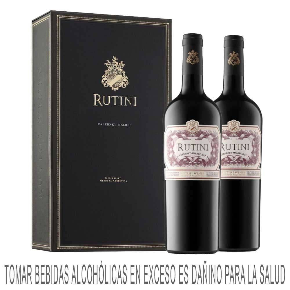 Pack Vino Tinto RUTINI Cabernet Sauvignon Malbec Botella 750ml x 2un