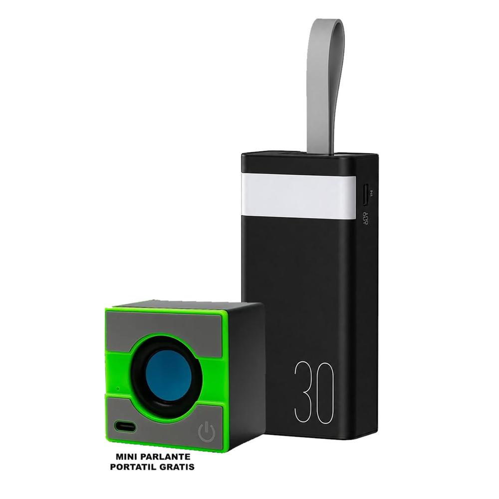 Combo Power Bank Remax RPP-320 30000mAh Negro + Parlante Genérico  X1