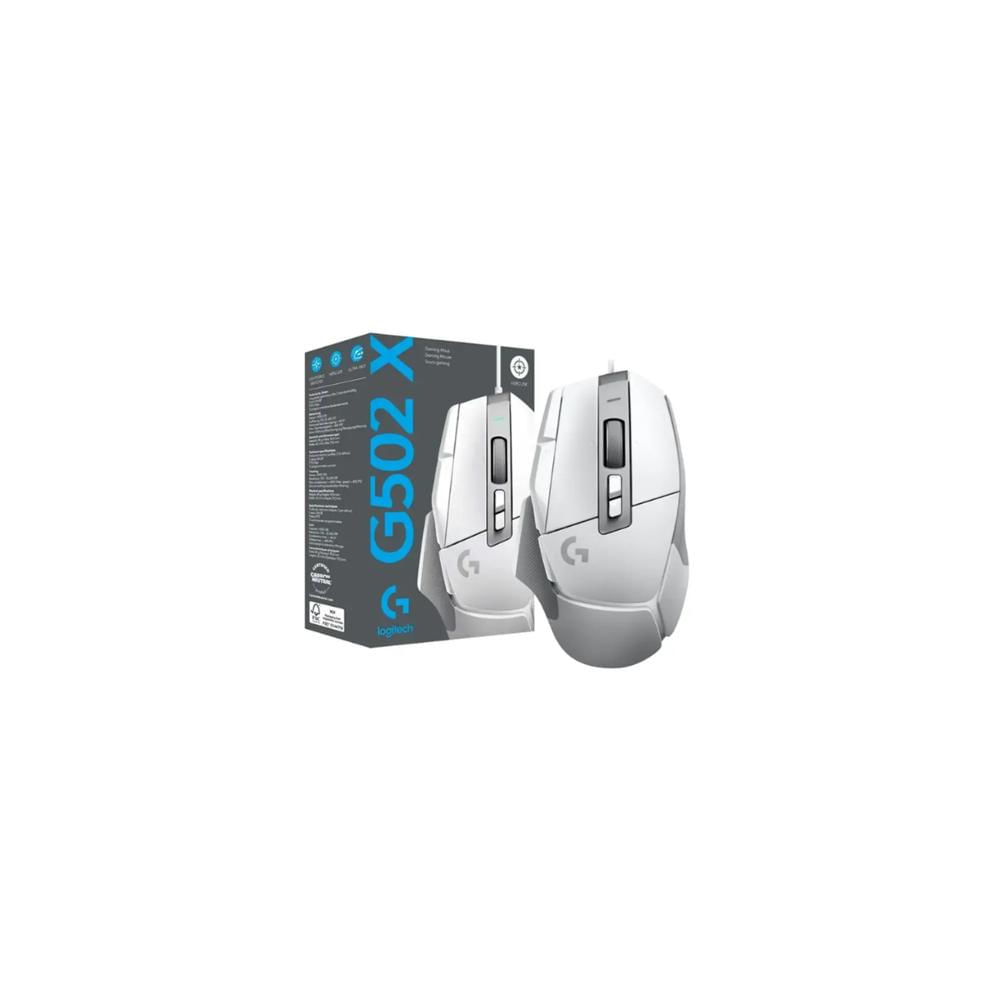 MOUSE LOGITECH G502 X HERO USB 25K DPI LIGHTFORCE BLANCO