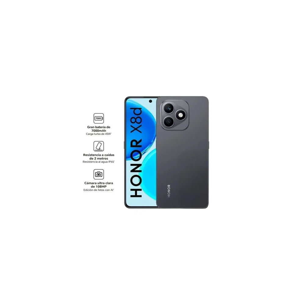 HONOR X8D 8GB - 256GB NEGRO - ENTREGA INMEDIATA