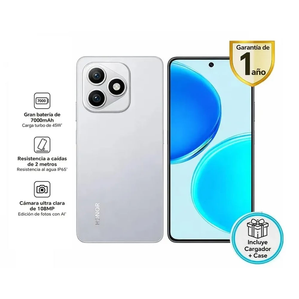 HONOR X8D 8GB - 256GB GRIS - ENTREGA INMEDIATA