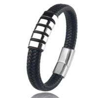 Pulsera para Hombre de Cuero y Acero Inoxidable trenzada