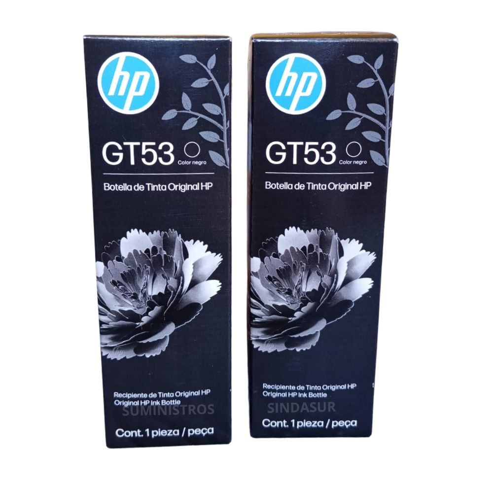 2 BOTELLAS DE TINTA HP GT53 NEGRO X2 90ML