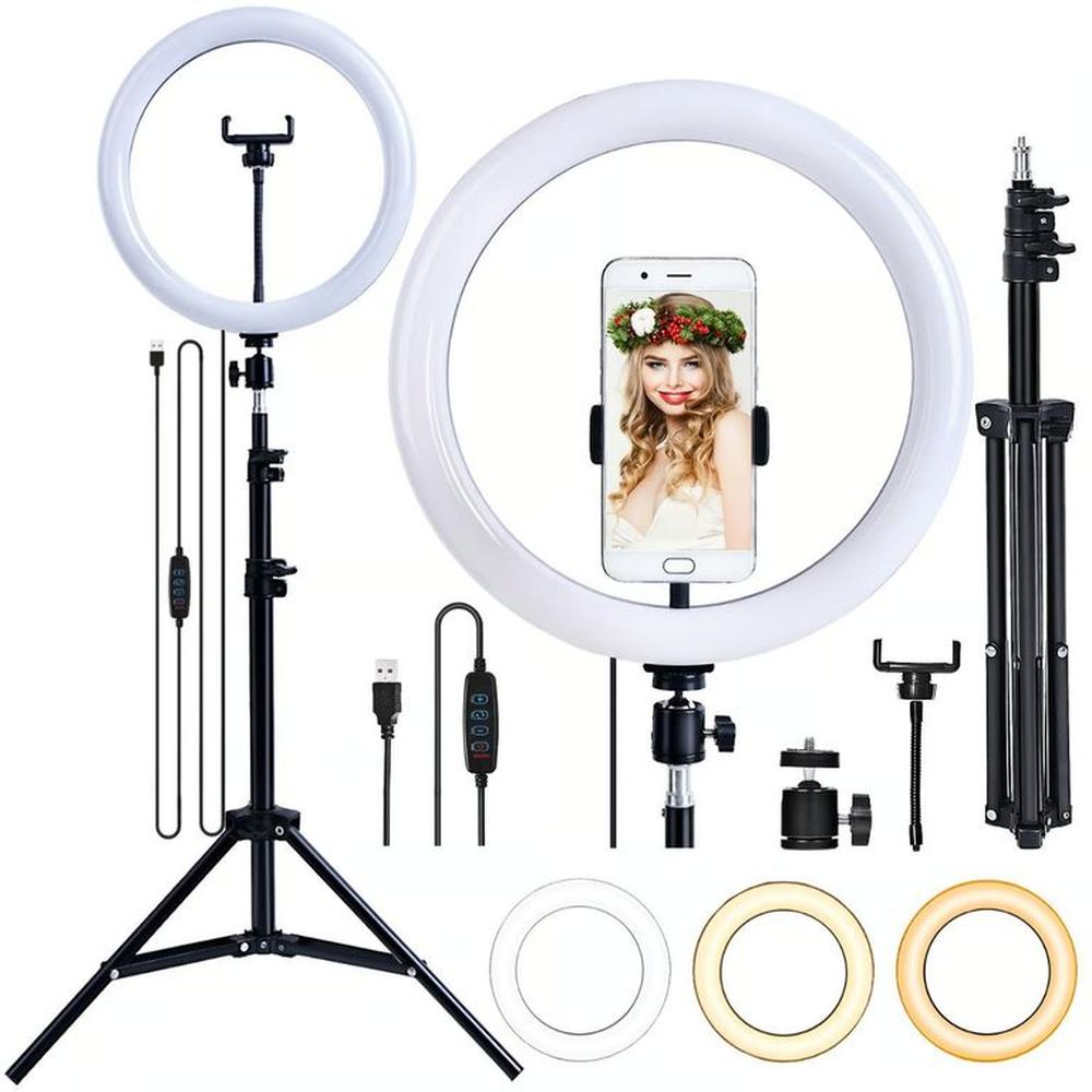 Aro Led 26 Cm Con Soporte Celular Y Tripode
