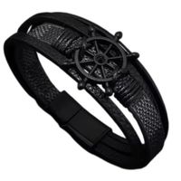 Pulsera De Cuero Genuino Y Acero Inoxidable LIVE