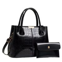 Bolso de mano de alta calidad Pu Piel de cocodrilo bolsos de mano.