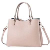 Bolso mediano semicurveada doble asa cuero pu
