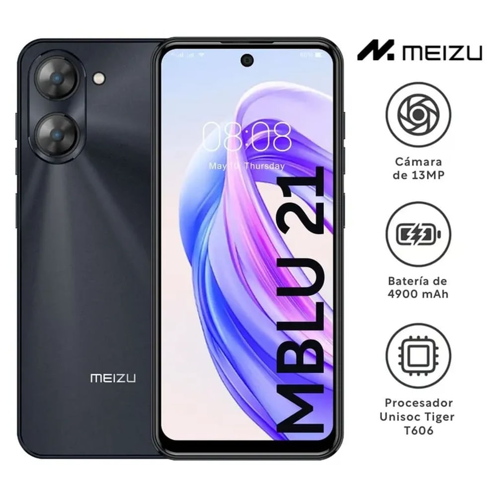 MEIZU MBLU 21 6GB RAM +128GB NEGRO- ENTREGA INMEDIATA
