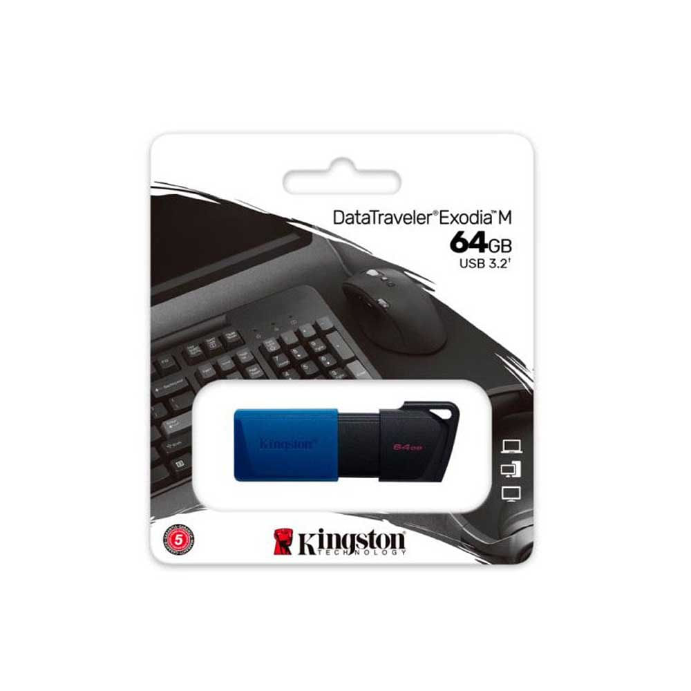 MEMORIA KINGSTON USB DTXM 64GB 3.2 NEGRO AZUL