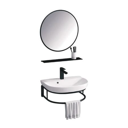 Vanitorio con Repisa + Espejo Simplex Negro Orange